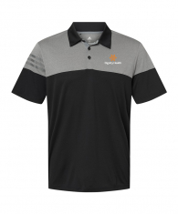 Adidas - Heathered 3-Stripes Colorblocked Polo