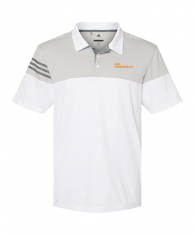 Adidas - Heathered 3-Stripes Colorblocked Polo